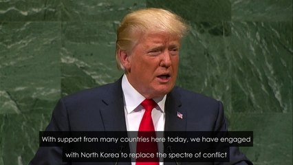 Donald Trump calls Kim Jong Un 'courageous' during UN speech