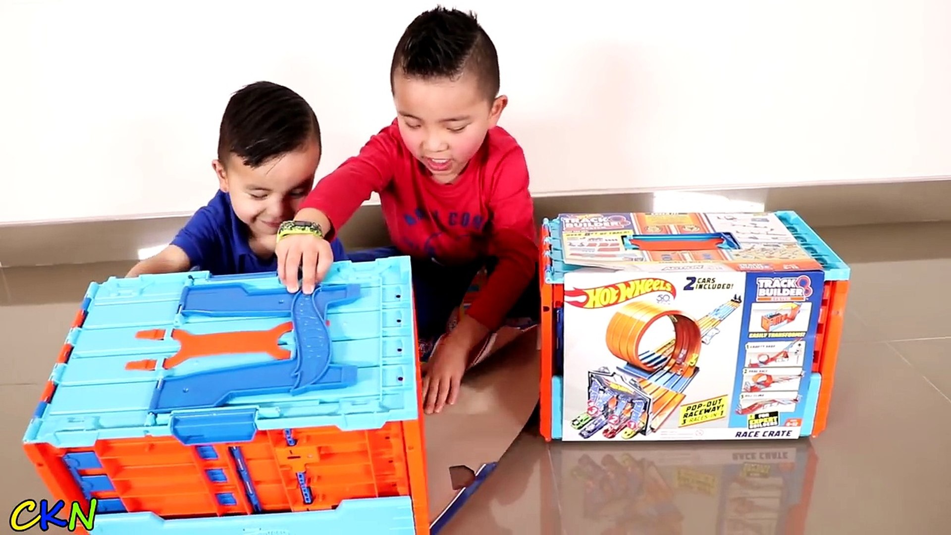 We Build The BIGGEST Hot Wheels Race Crate Track Ever Racing Fun With Ckn  Toys - Video Dailymotion