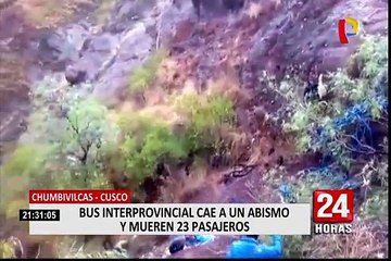 Se incrementa a 23 el número de muertos tras despiste de bus en Cusco