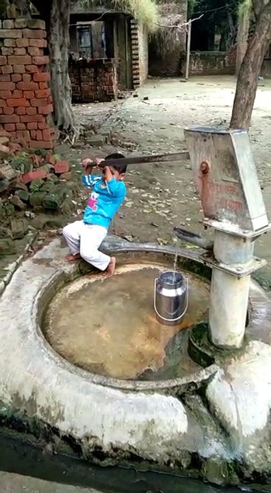 Getting water from the well!