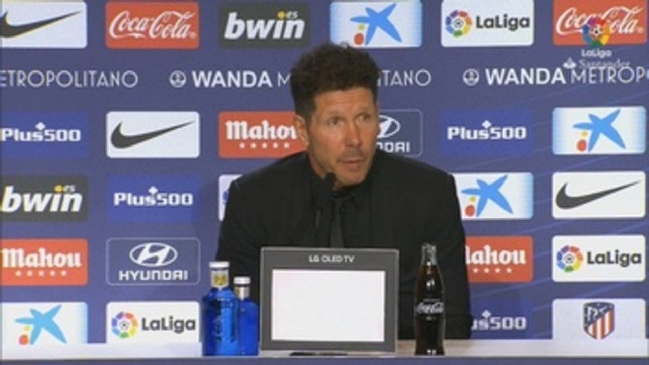 Simeone, con "muchas sensaciones positivas" de que Giménez esté en el derbi