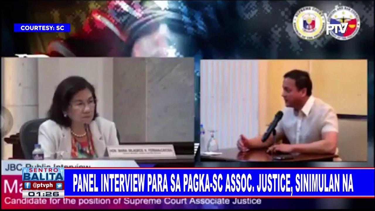 Panel interview para sa pagka-SC Assoc. Justice, sinimulan na