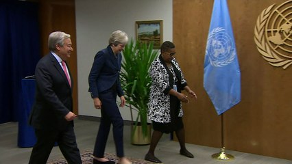 Theresa May meets UN Secretary General António Guterres