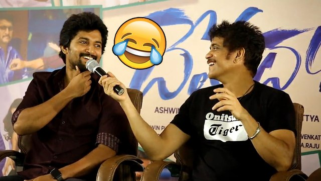 Akkineni Nagarjuna And Nani Making Fun @Devadas Movie Press Meet