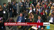 UN General Assembly: French president Emmanuel Macron holds press conference