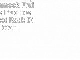 3 Tier Gunmetal Gray Triple Hammock Fruit  Vegetable  Produce Metal Basket Rack Display