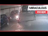 Kid unharmed after run over by car | SWNS TV