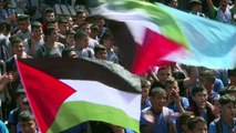 Palestinian students demonstrate against US aid cuts to UNRWA