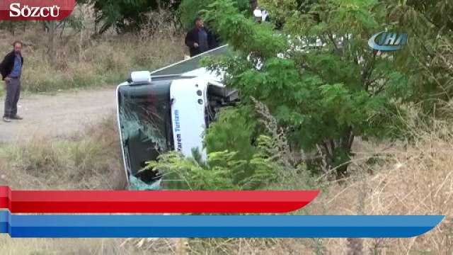 Öğrenci servisi devrildi 20 yaralı