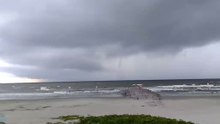 Waterspout Moves Across Galveston Coast in Texas