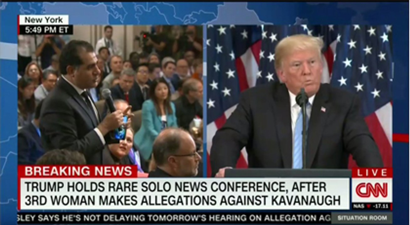 Trump'ın basın toplantısında ilginç anlar