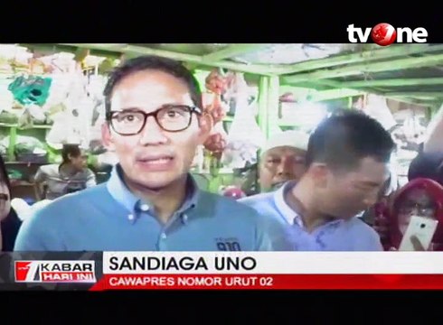 Kampanye di Pasar, Sandi Disambut Emak-emak