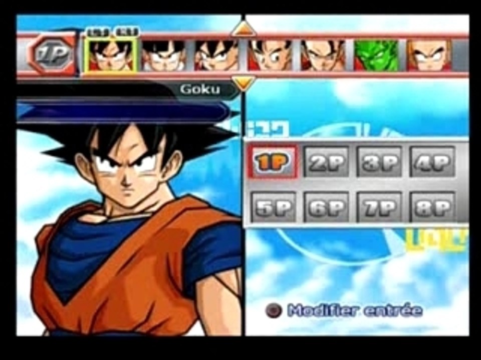 personnages dbz Budokai Tenkaichi 2