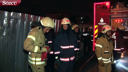 Fatih’te marangozhanede yangın