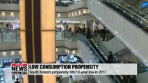 South Korea's percentage of income used for consumption hits 13-year low in 2017