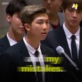 A K-pop group shared a message about loving oneself at the UN General Assembly.