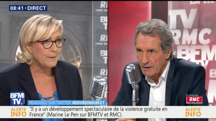 "C'est une ultra-minorité violente" estime Marine Le Pen, à propos des manifestants antispécistes