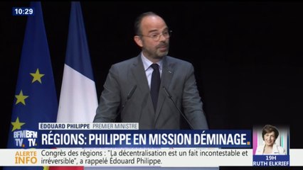Congrès des régions: "Je ne nie pas nos désaccords", assure Édouard Philippe