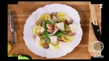Gourmand - Carpaccio de figues, tomates et parmesan (entrée)