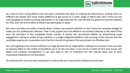 How to Choose the Right Recruitment Software?