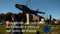 Philippeville: le rond-point de Vodecée a retrouvé son avion de chasse