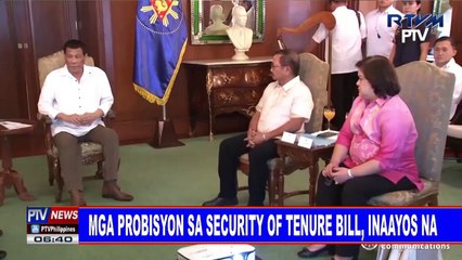 Mga probisyon sa Security of Tenure Bill, inaayos na
