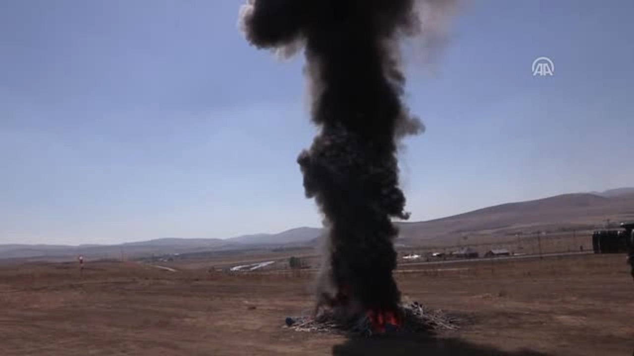 Ahmed-i Hani Havalimanı'nda Yangın Tatbikatı