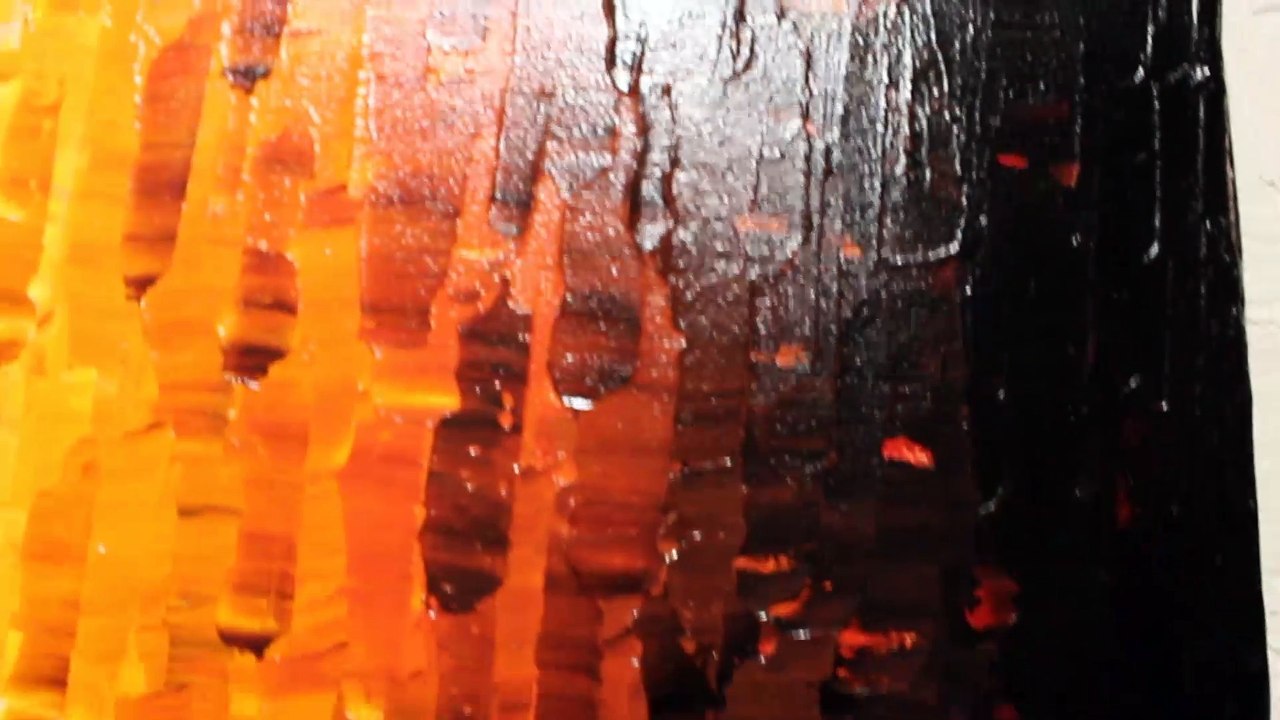 tableau contemporain : Fondu orangé.