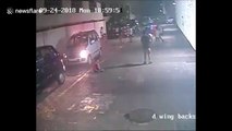 Miraculous escape for child run over by car and unharmed in Mumbai