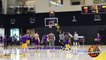 LeBron has shooting contest with his new Laker teammates & reveals how patient he'll be with them