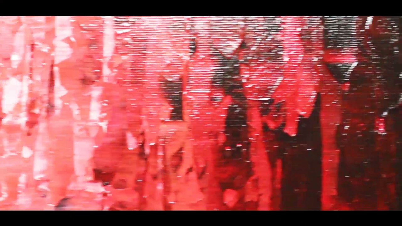 Peinture acrylique moderne : Fondu rouge.