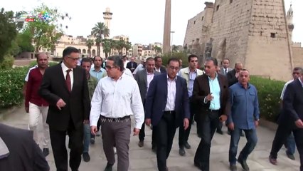 رئيس الوزراء يزور معبد الأقصر لمتابعة أعمال البعثات الأثرية بالمعبد