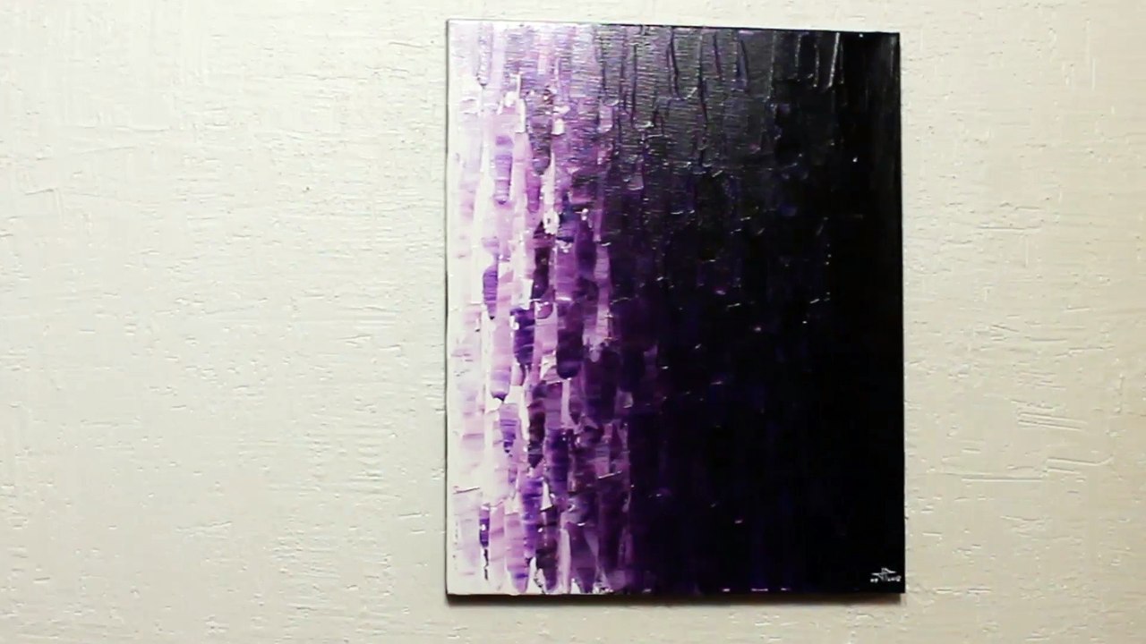 Tableau contemporain acrylique : Fondu violet.