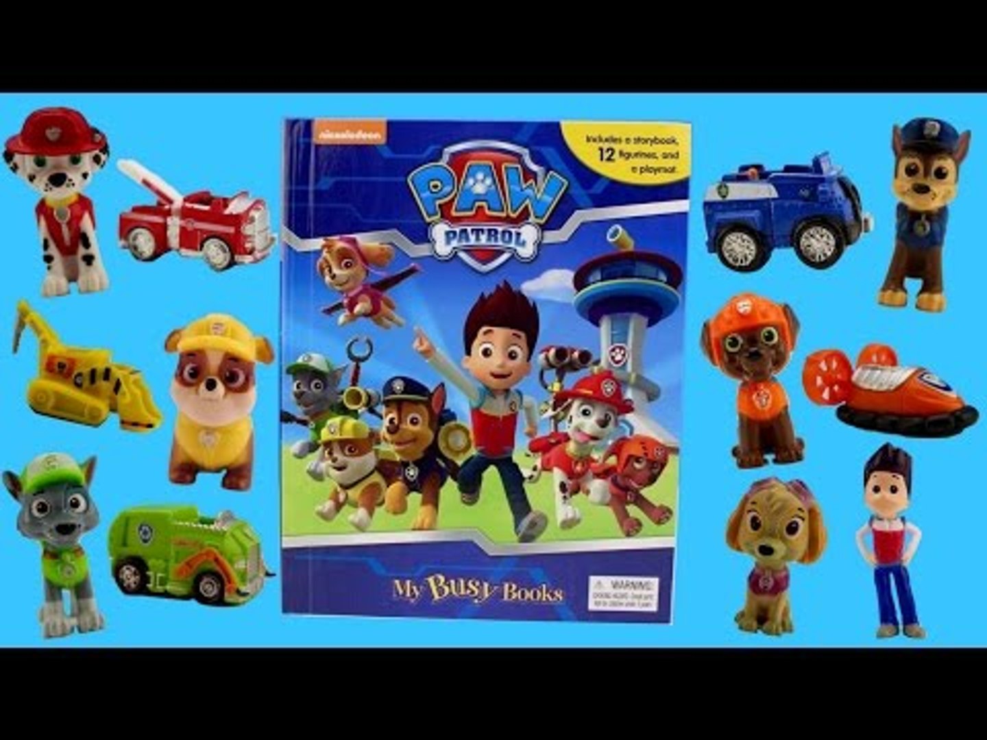 Paw Patrol ~ My Busy Books ~ Story Book Play Toy Figures and Mat - video  Dailymotion