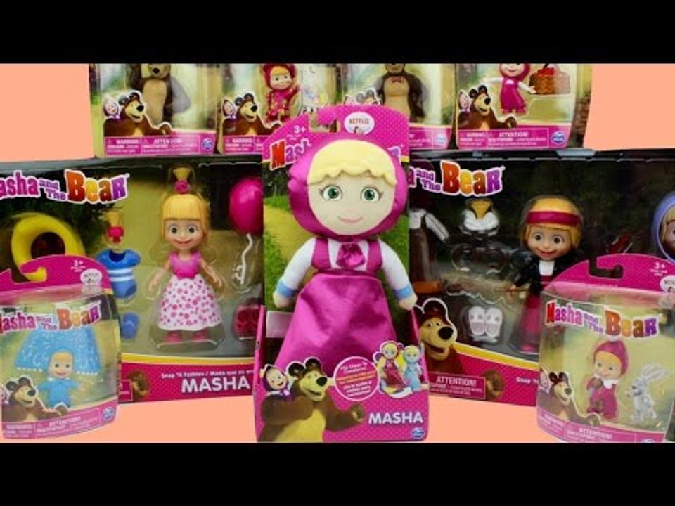 Masha and the Bear TOY MANIA Haul Figure Unbox Review & Play - video  Dailymotion