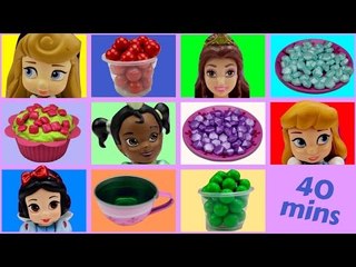 Princess Magic Gumballs Cupcakes LEARN COLORS + COUNTING Best Compilation