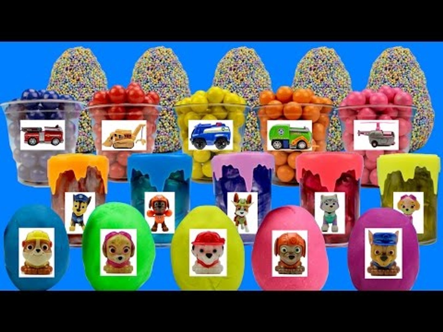 Paw Patrol Mashems in Slime - Pups in Surprise Playdoh Eggs - video  dailymotion