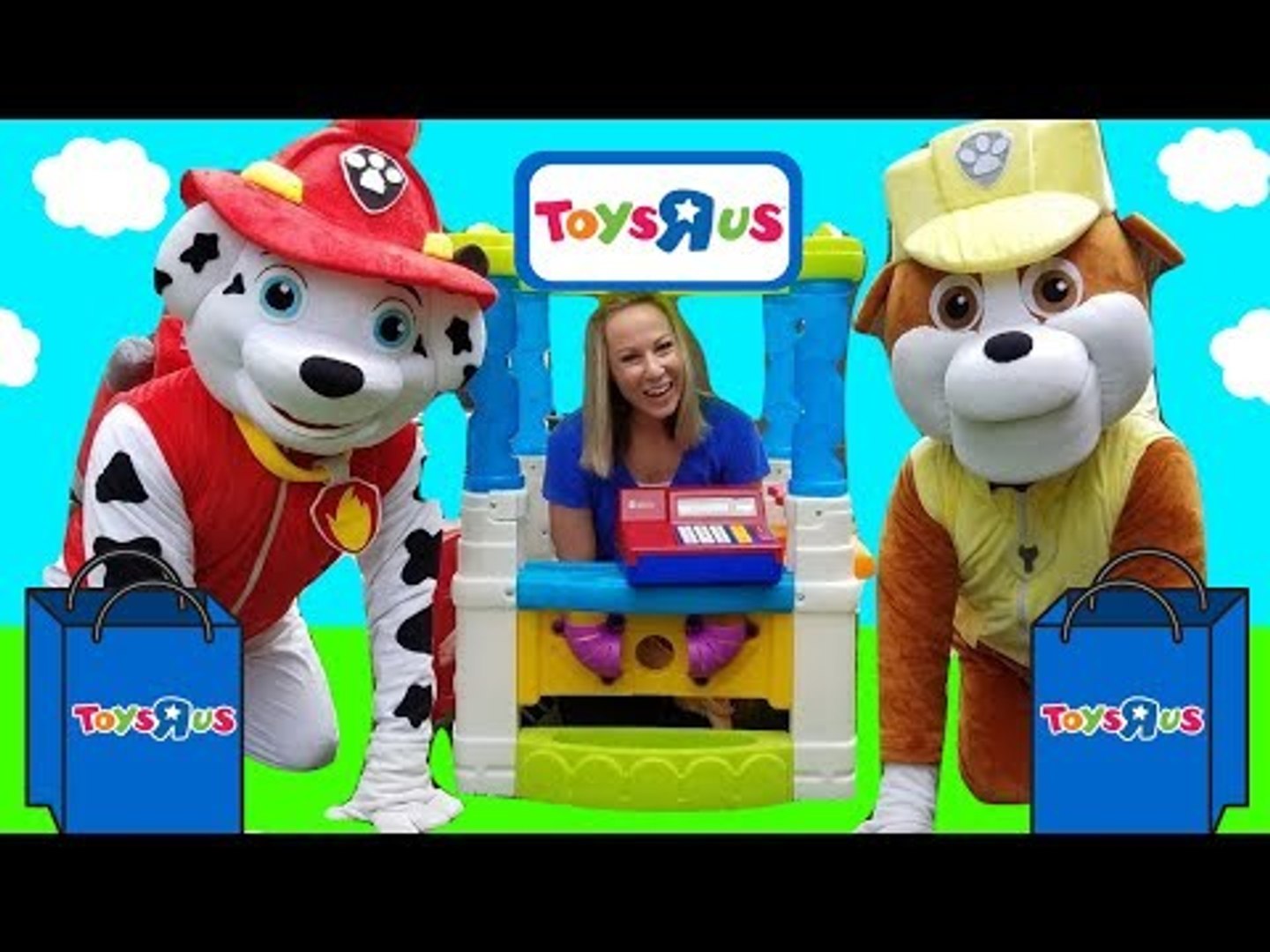 PAW PATROL Rubble Pup Goes to Toys R US !!! ~ HUGE Marshall - video Dailymotion