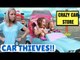 Crazy Car Store !!!  Addy and Maya are FAKE Thieves !!!