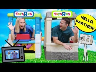 Fake TOYS R US Stores Work Together Then Compete and PRANK !!!
