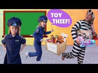 Silly Teacher at Toy School with Addy and Maya