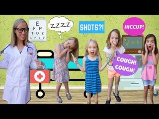 Pretend Toy Doctor Helps 4 Silly Kids !!!