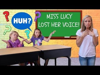 Miss Lucy Loses Her Voice at Pretend Toy School !!!