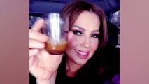 Thalía detrás de cámaras de la promoción de su nuevo sencillo 