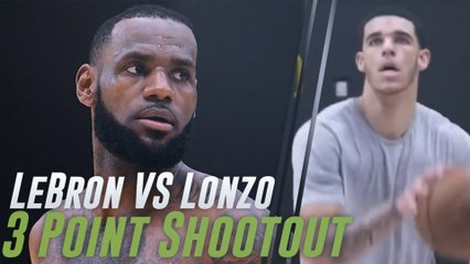 LeBron James & Lonzo Ball Have 3-Point Shooting Contest Before Flipping Out On Reporter