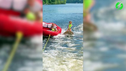 A 3 ans cette fillette est la reine du wakeboard et du ski nautique