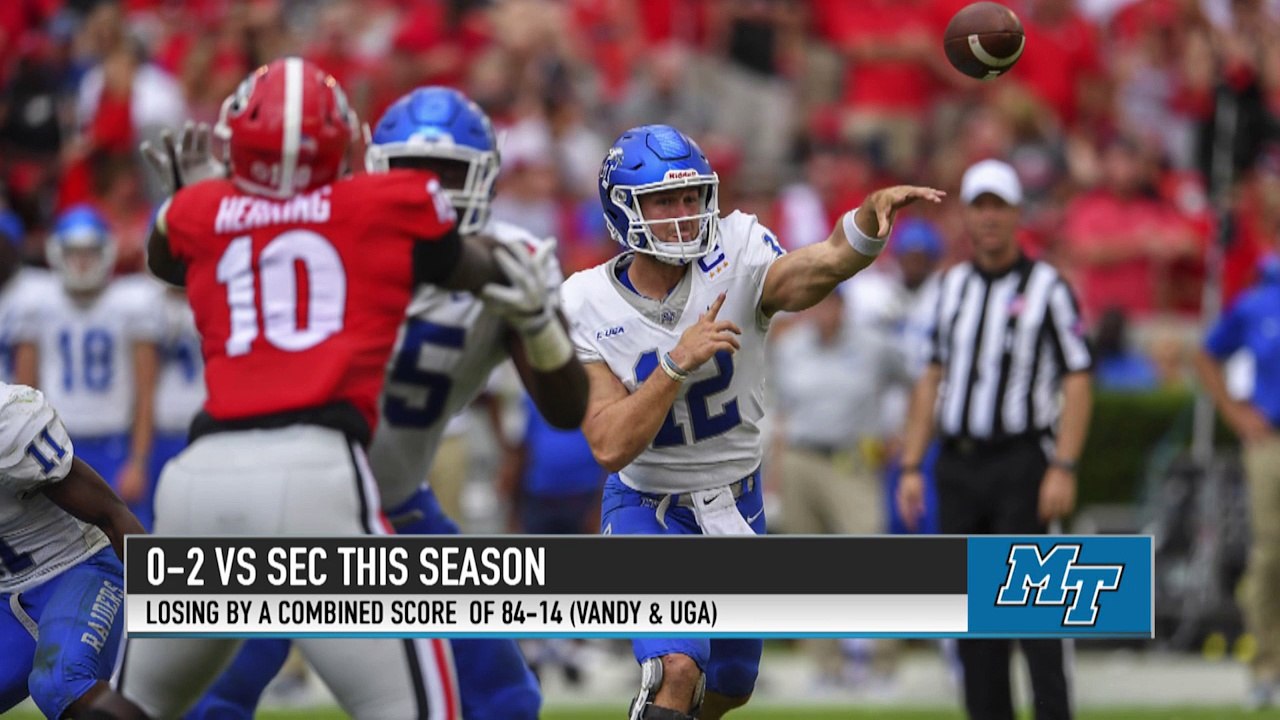 Middle Tennessee Football Coach Rick Stockstill Discusses His Team Playing Against SEC Teams