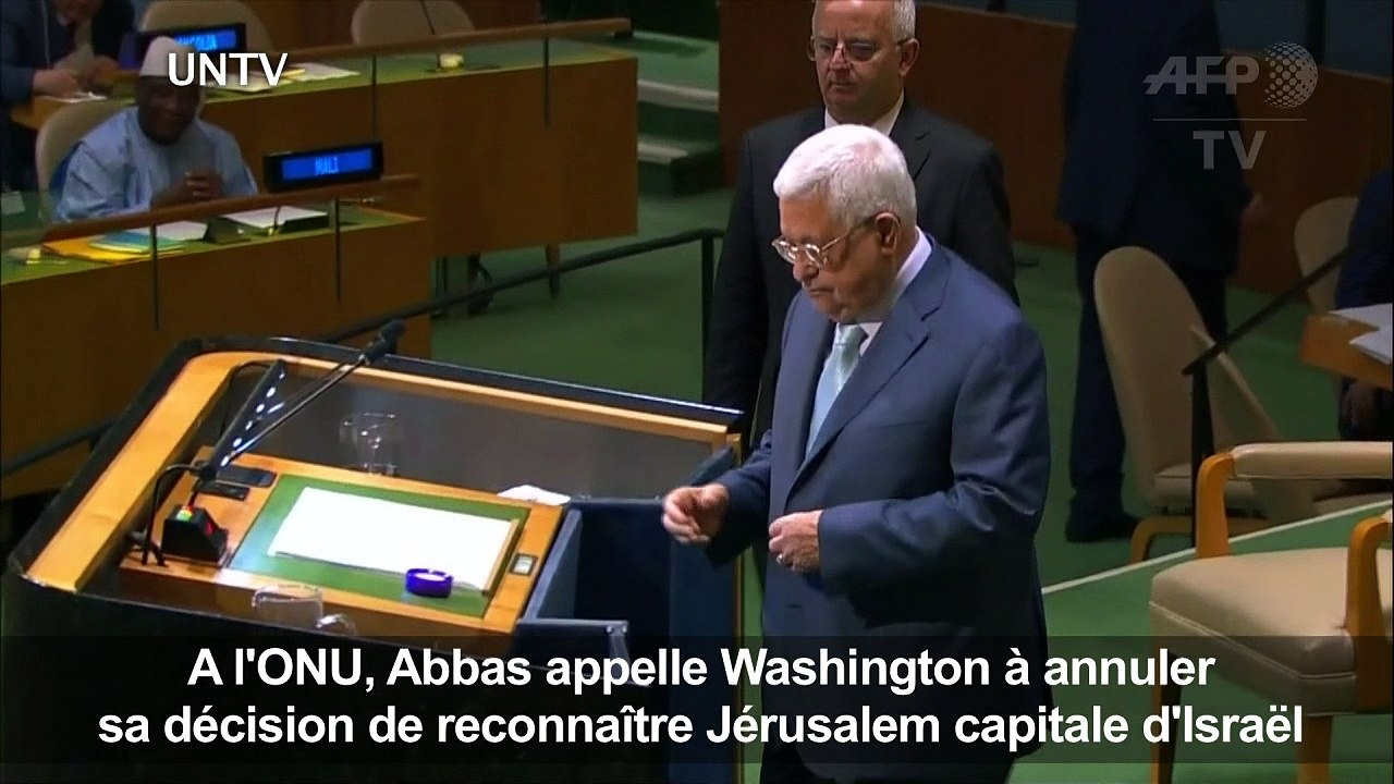 Le président Abbas s'adresse à l'Assemblée générale de l'ONU