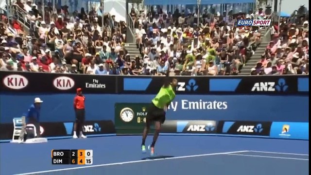 Grigor Dimitrov Vs Dustin Brown Australian Open 2015 R1 Highlights HD
