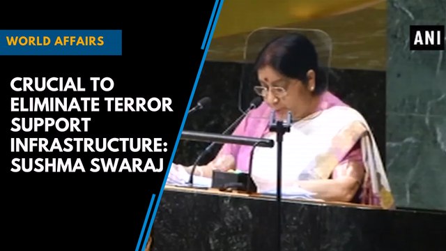 Crucial to eliminate terror support infrastructure, Sushma Swaraj tells BRICS foreign ministers